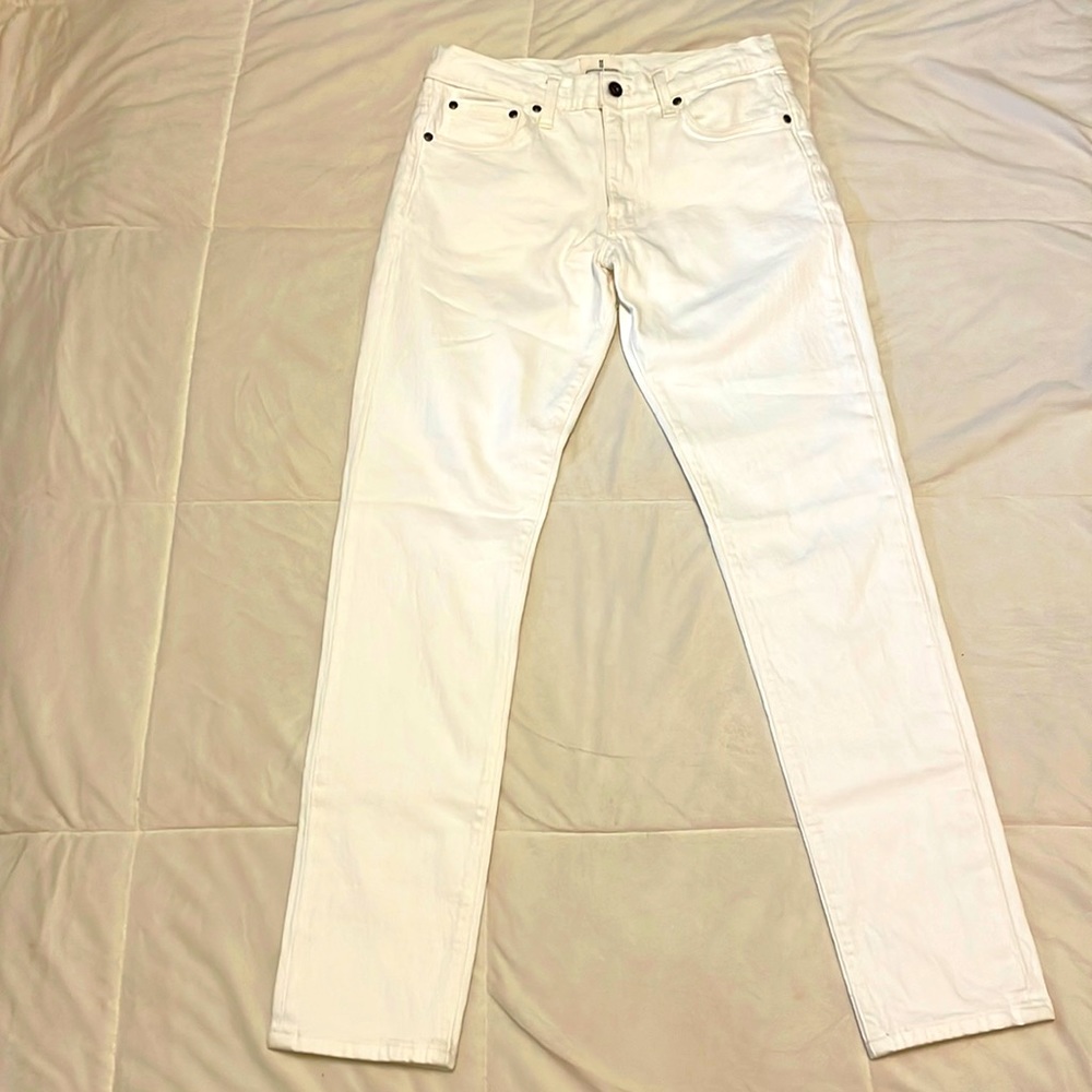 NWOT Slim Cut White/Ivory Denim Pants - Picture 1 of 6